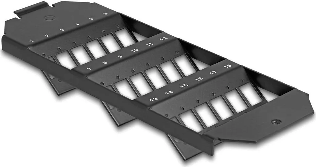 Support LWL Delock 18 ports SC Simplex pour boîtier de sol encastrable