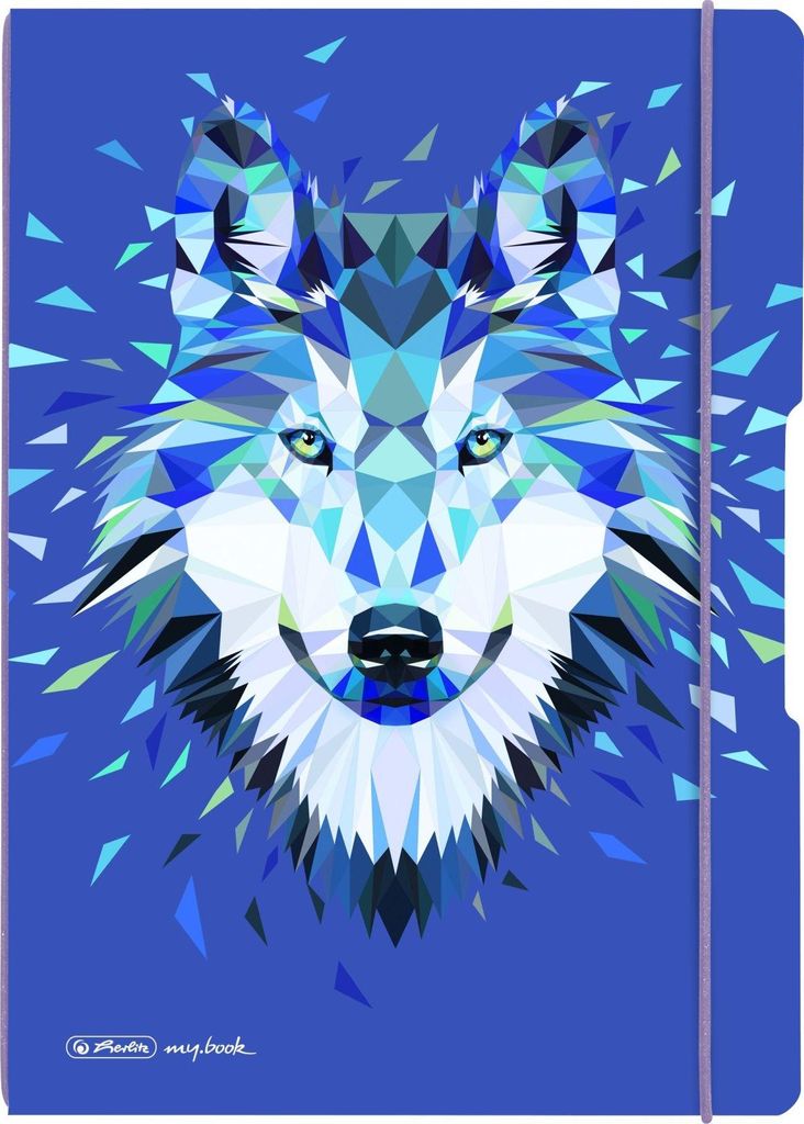 Herlitz Wild Animals Wolf, Obrázok, Modrá, A4, 80 listy, 80 Obrázok produktu 
