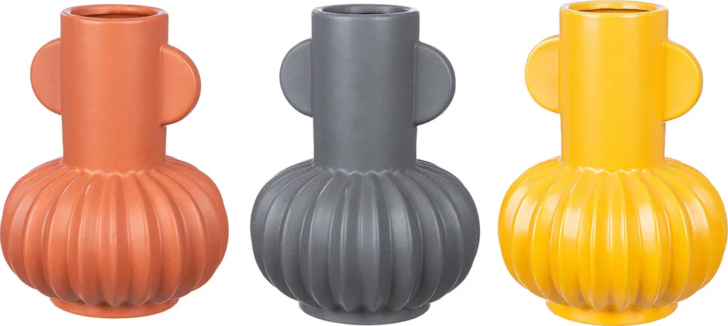 Vase en céramique stable Futurama Gilde lot de 3 pour intérieur moderne