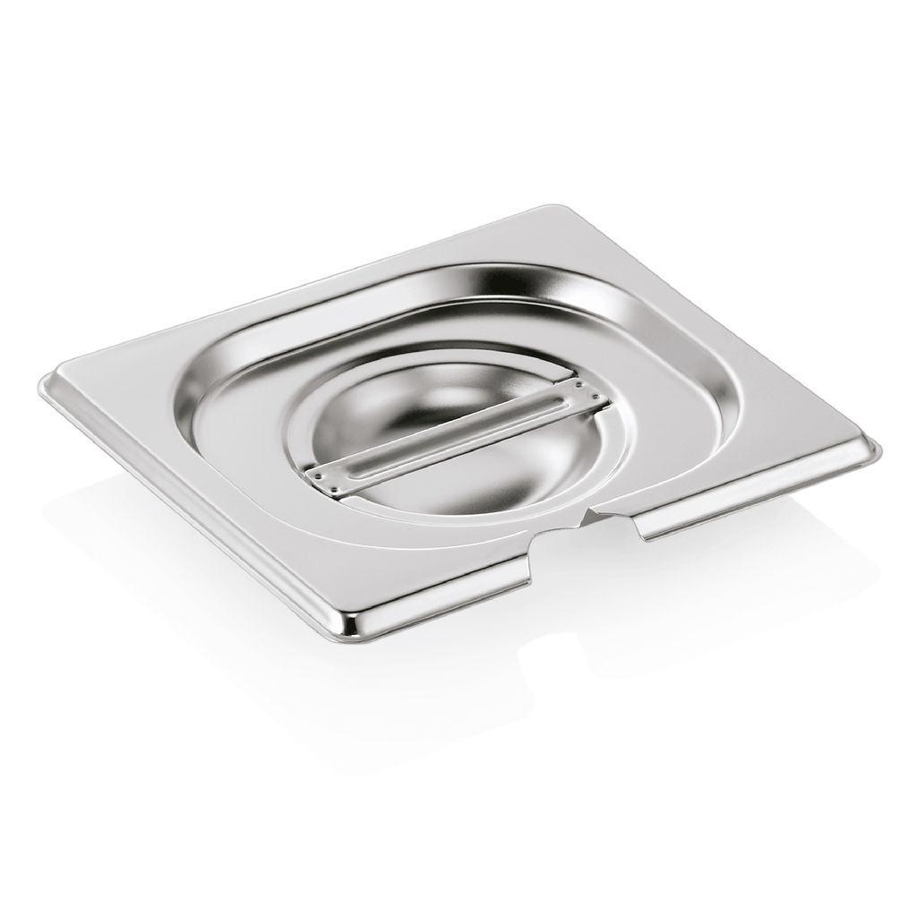 GN Deckel mit Löffelaussparung 1/6 GN Core, Chromnickelstahl