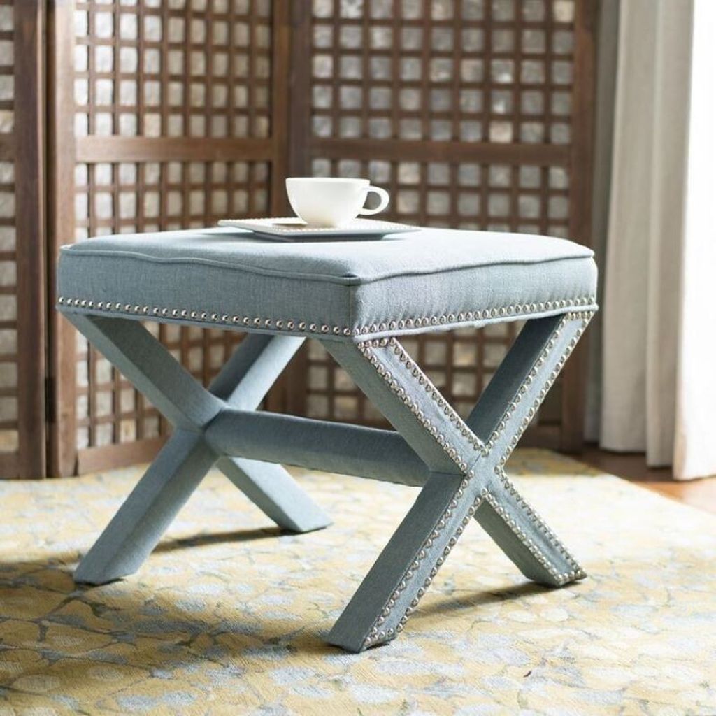 Skye Decor, Pelona Capraz Pouffe 60 - Baby Blue, Sitzpuff, Baby blau, 100 % MDF, 40 x 40 x 60 cm