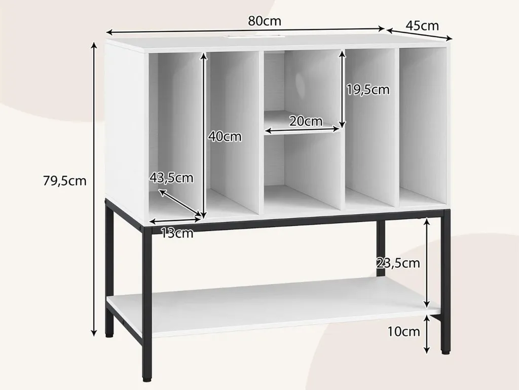 Support de platine anti-vibrations blanc avec châssis robuste stable - 2