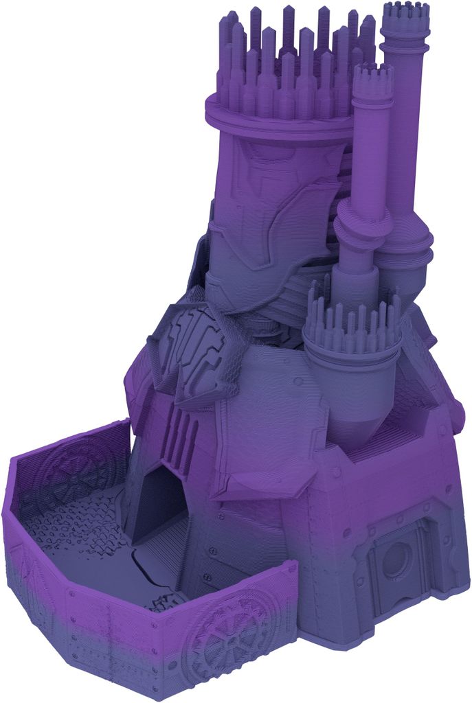 Würfelturm Warforged Monster, grün, 3D-gedruckt, Tabletop-Zubehör
