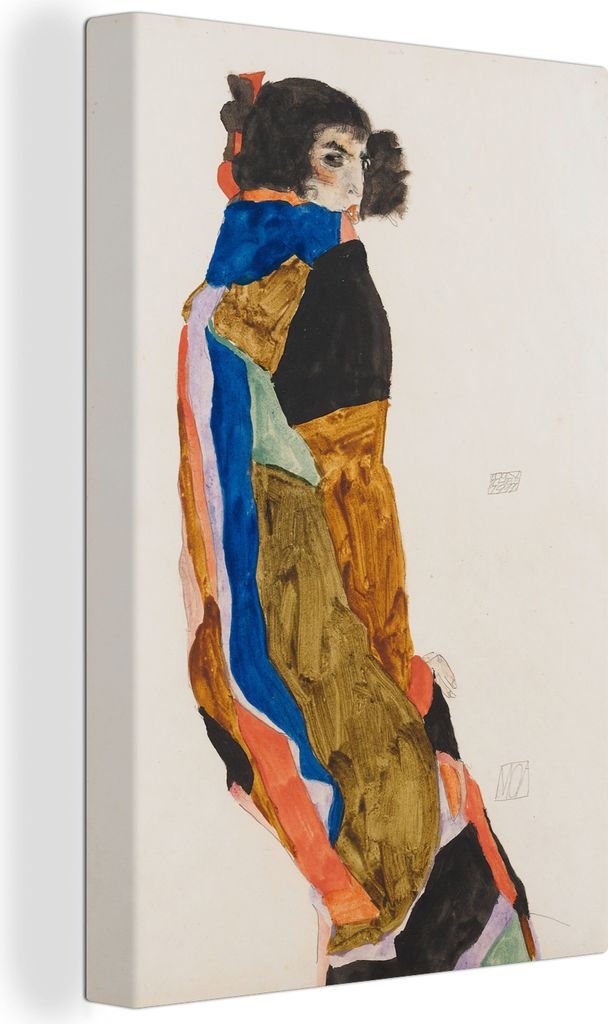 OneMillionCanvasses - Leinwandbilder - 90x140 cm, Moa - Gemälde von Egon Schiele, Wandbilder Kunstdruck Wanddekoration - Foto auf Leinwand - Gem...