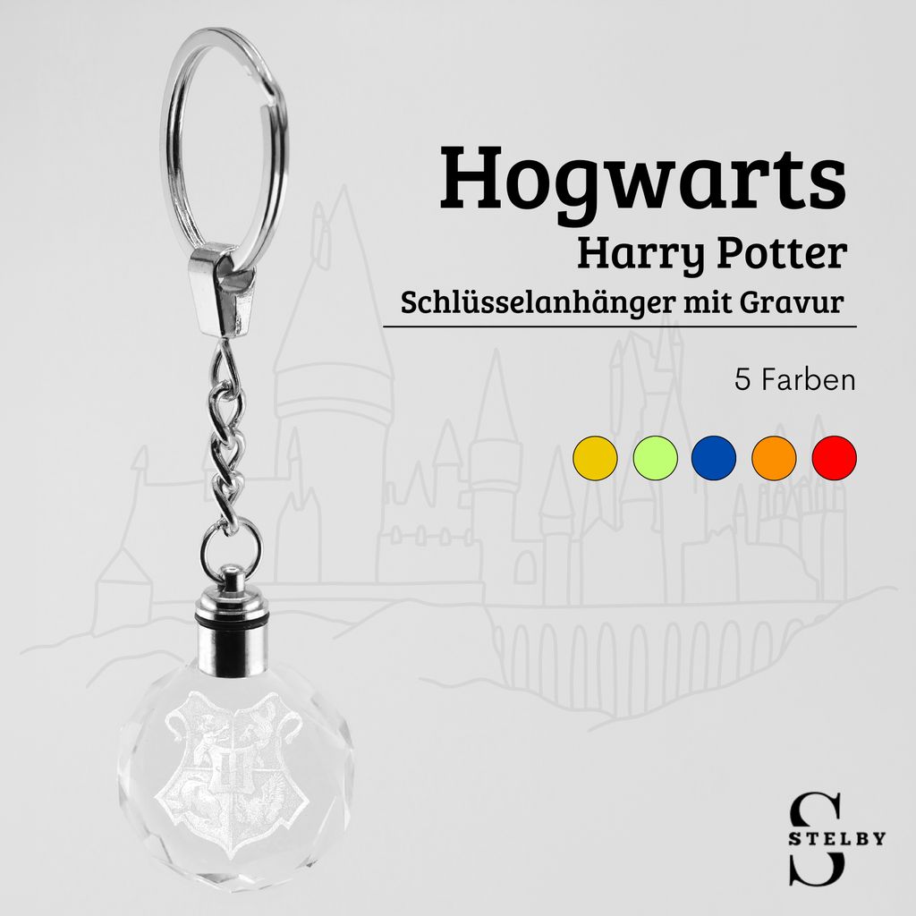 Harry Potter Hogwarts Wappen Schlüsselanhänger LED Produktbild 