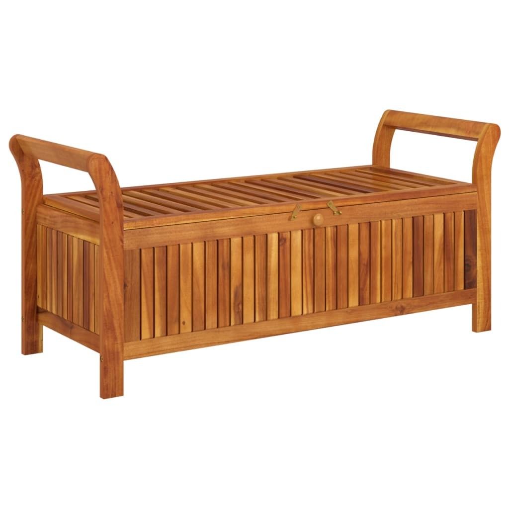 "2026 Aktion"Garten-Truhenbank - CLORIS - Terassenbänke/Parkbank bis 240 Kg, mit Kissen 126 cm Massivholz Akazie - 126x50x60 cm DEMöbel 9390679