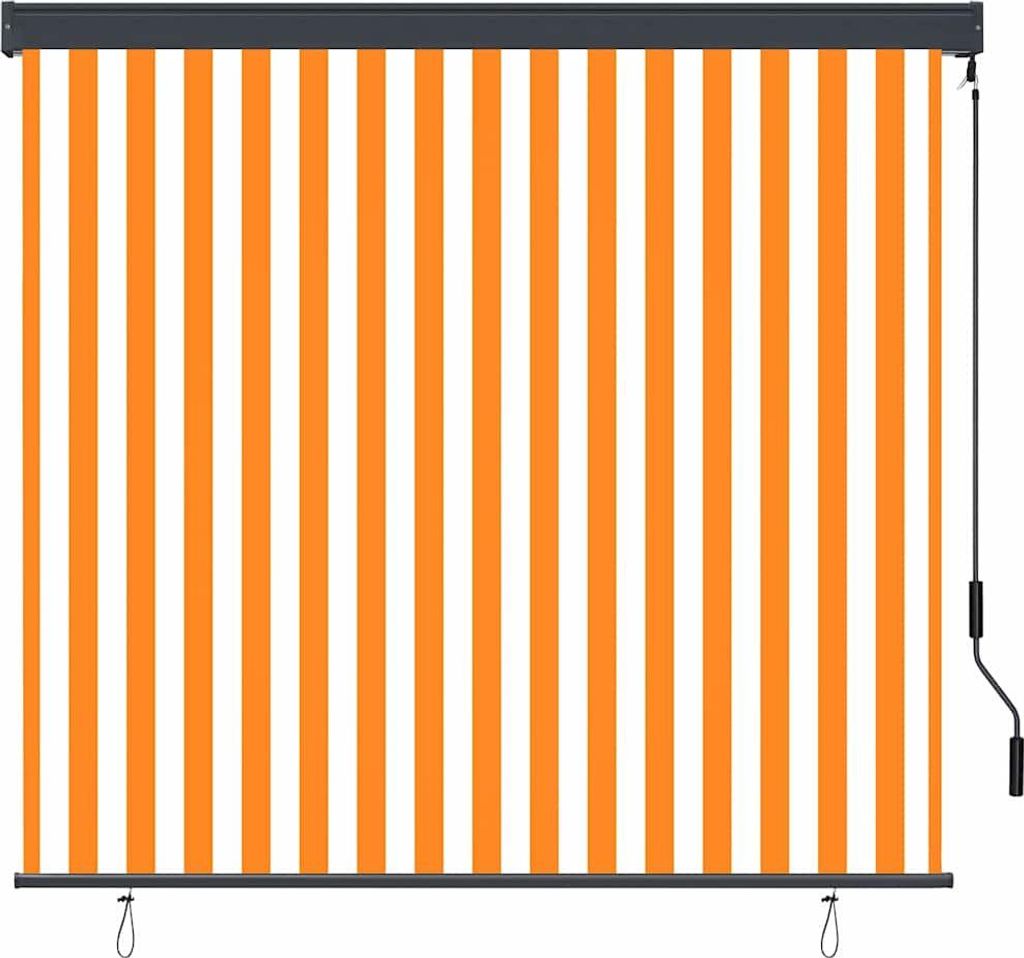 "SALE 2026" Rollo Weiß und Orange 180 x 250 cm Stoff und Aluminium - Rollos DE8883008