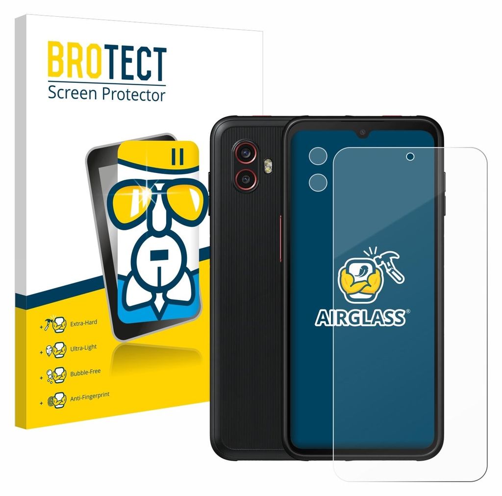 BROTECT Schutzglas für Samsung Galaxy Xcover 6 Pro (Display+Kamera) Schutzfolie Panzer Folie Glas Display Schutz klar