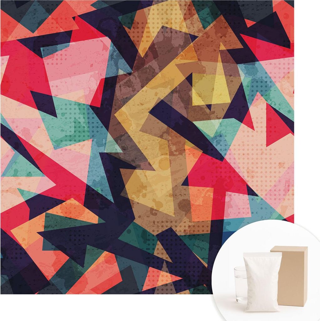 Fototapete - Wandbilder für Wohnzimmer - 250x250 cm - Dekorative Wandfolie - Modernes Design für Wanddekoration - Tapeten für Innenräume - Bunt...