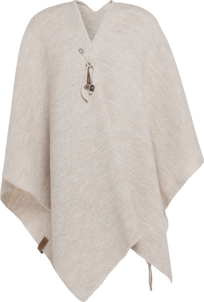 Knit Factory Jazz Poncho Cape - Beige - One Size