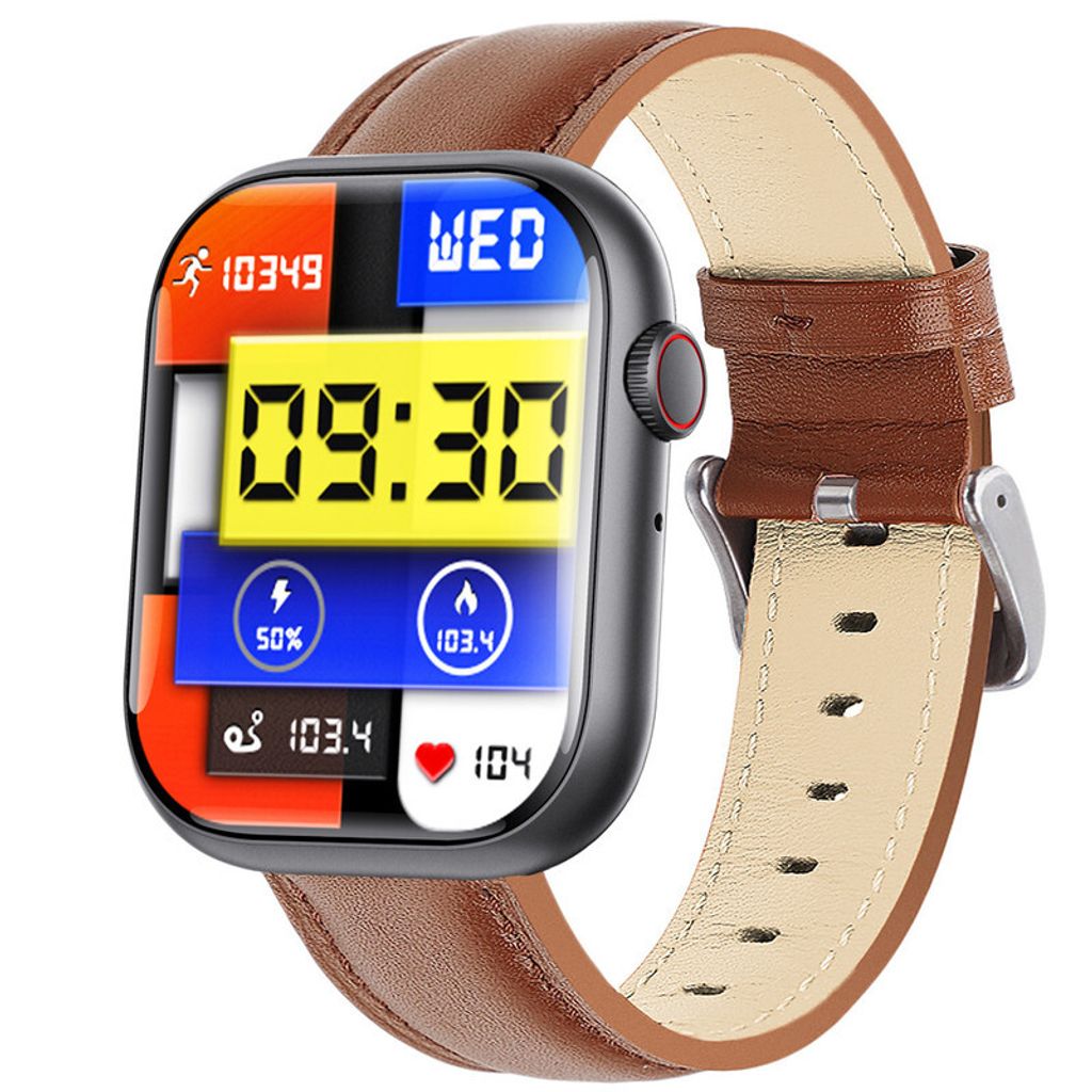 Smartwatch mit Bluetooth-Anruf, 2,10" HD Smartwatch mit Schrittzähler/Herzfrequenz/Schlaf/SpO2, Blutzuckerüberwachung IP67 Wasserdichte Fitnessuh...