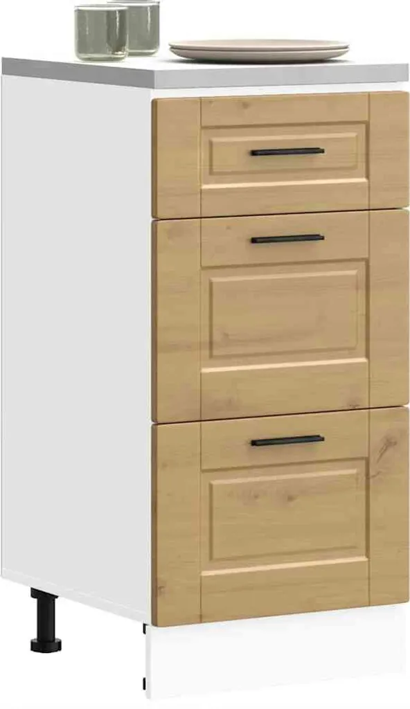 Mobile Cucina Basso Rovere Artisan Porto | Montaggio Facile e Robusto - 2