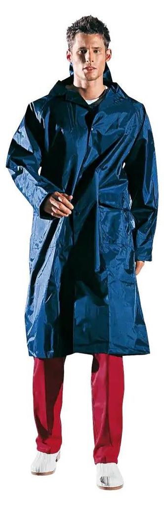 Sir Safety Cayenne Herren Regenmantel Nylon wasserdicht knielang, XXL, Dunkelblau