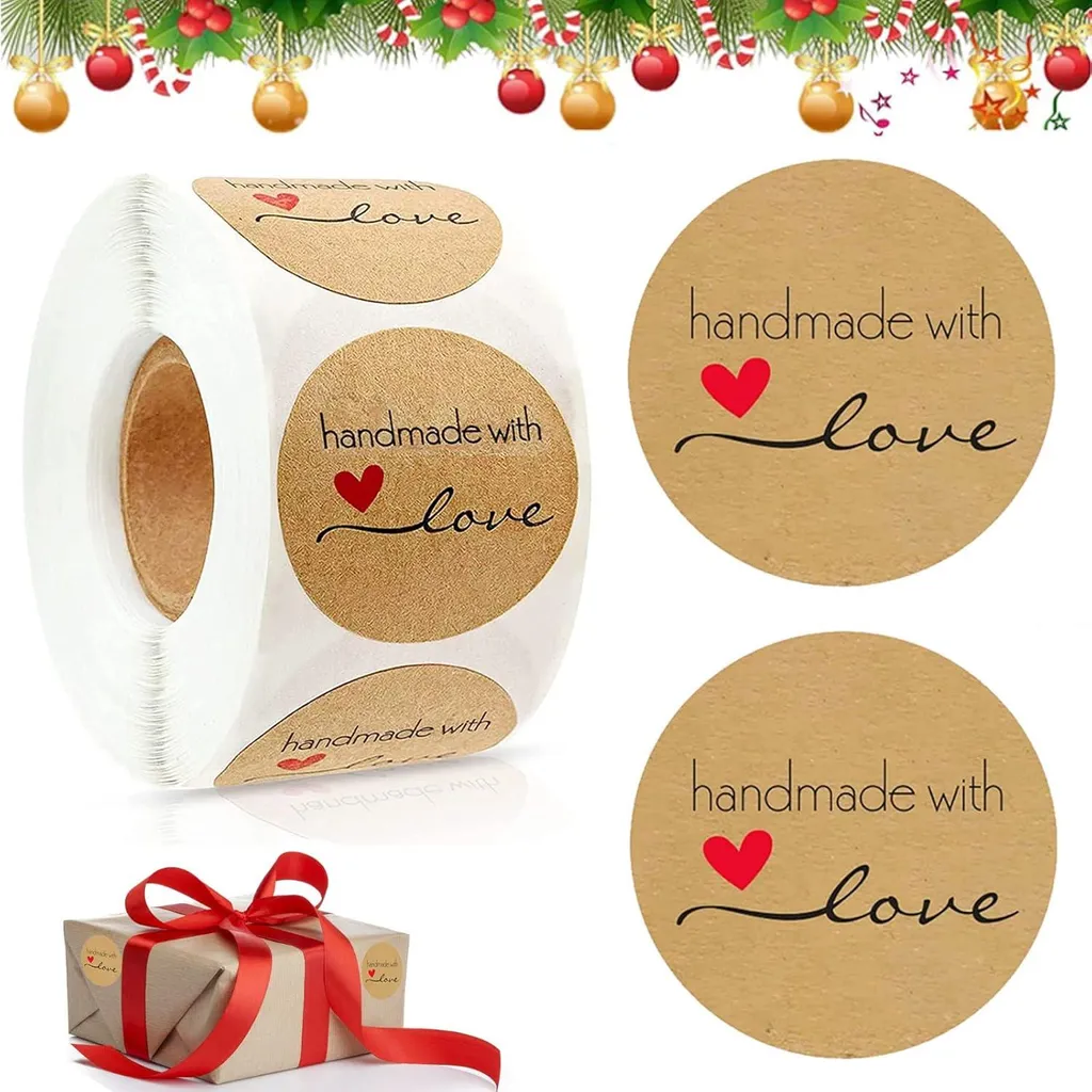 Étiquettes pour pâtisserie DIY et emballages cadeaux, rouleau de 1000 stickers
