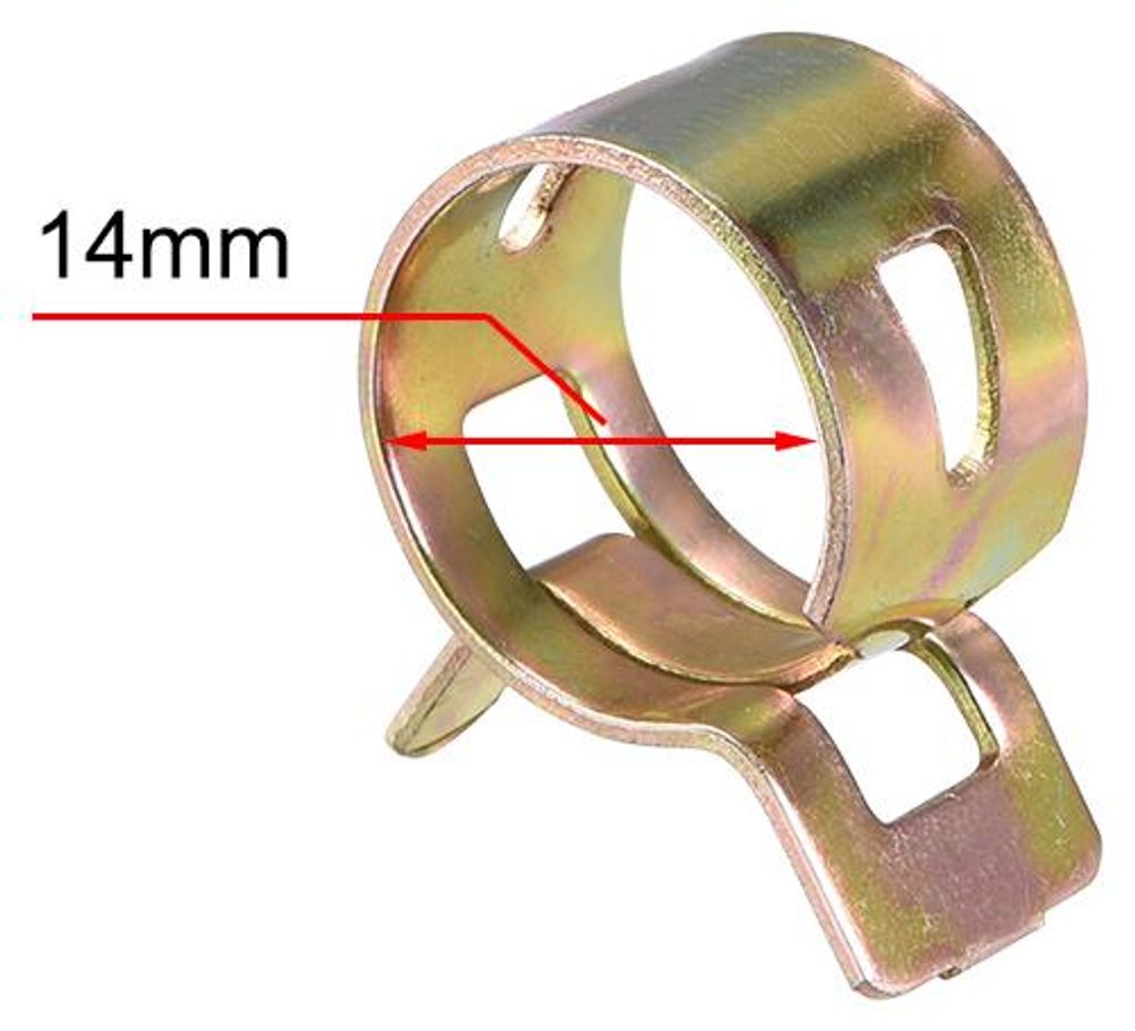 50 Stš¹ck Vakuumschlauchklemme Niederdruckluftklemme 14mm 9/16 Zoll Federband Typ Aktion Kraftstoff / Silikon