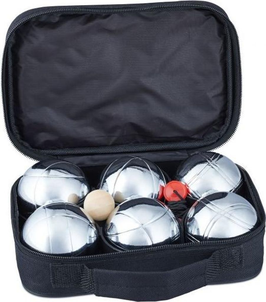 Bowlingspiel mit sechs Metallkugeln