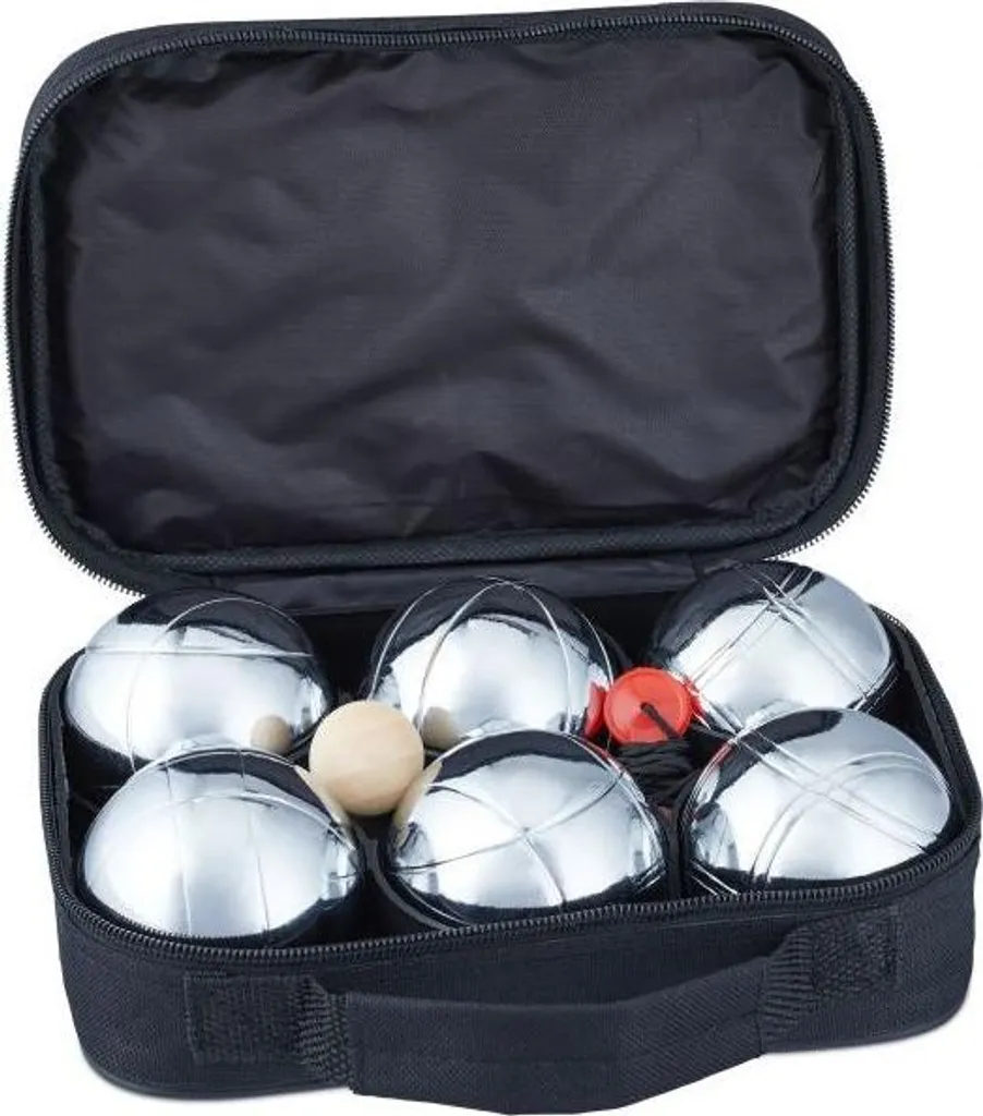 Jeu de bowling d'extérieur avec boules métalliques pour jardin et plage
