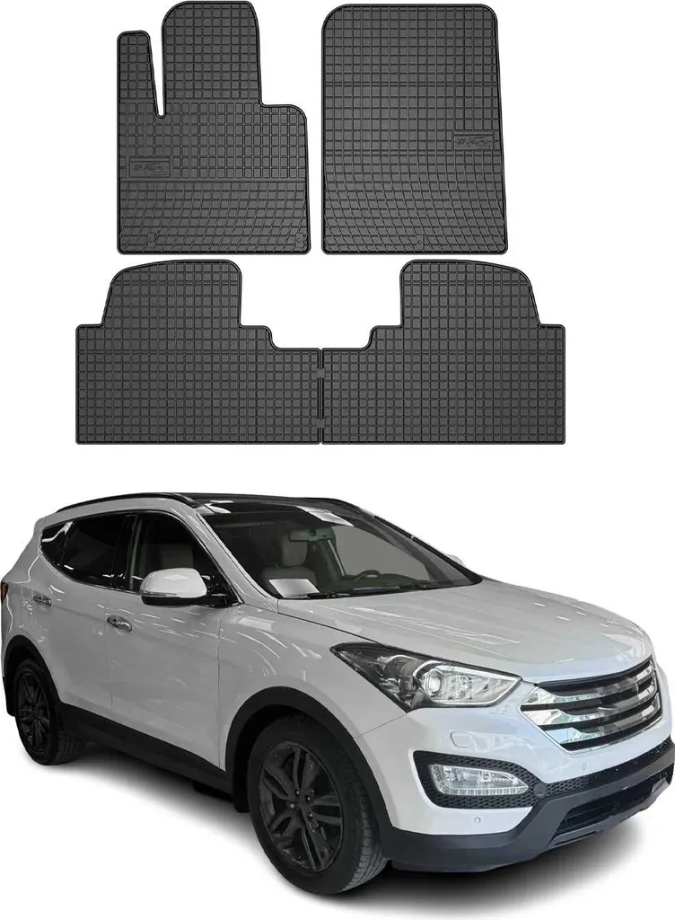 Set Tappetini Gomma 3D Hyundai Santa Fe 2015 2016 2017 2018