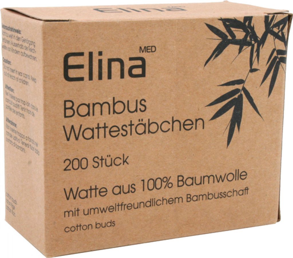 1000 Wattestäbchen Ohrreinigung Ohrsäuberung ( 5x 200 ) Bambus