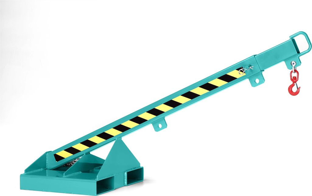 RR Industrietechnik teleskopierbarer Kranarm Typ RLH-T1 bis zu 1000kg Tragkraft RAL 5018 Türkisblau