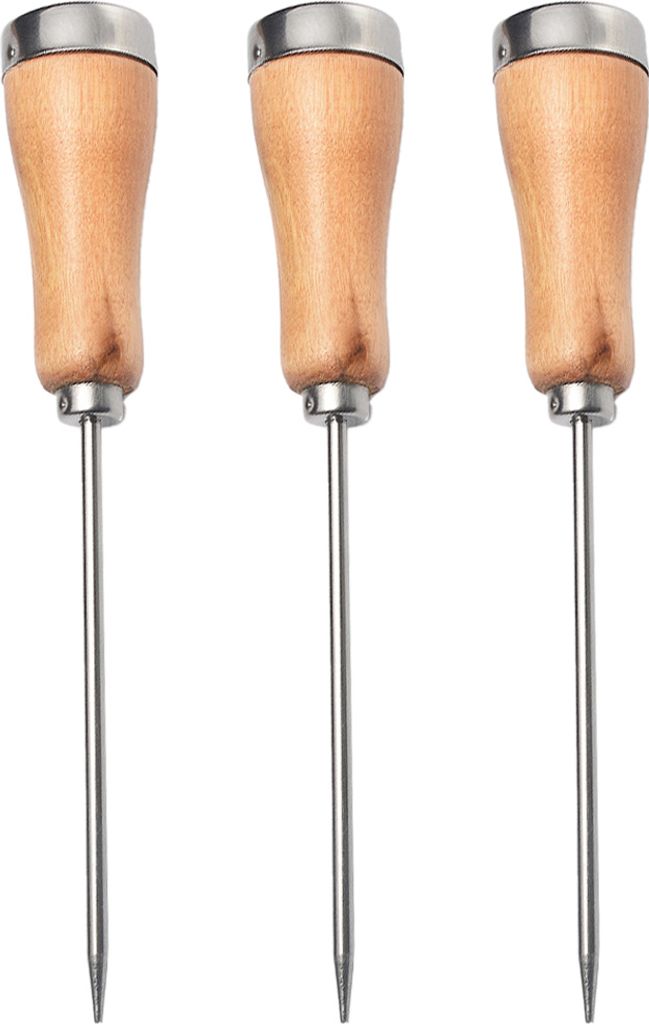Eispickel aus Edelstahl mit Sicherheits-Holzgriff für Küche, Bar,