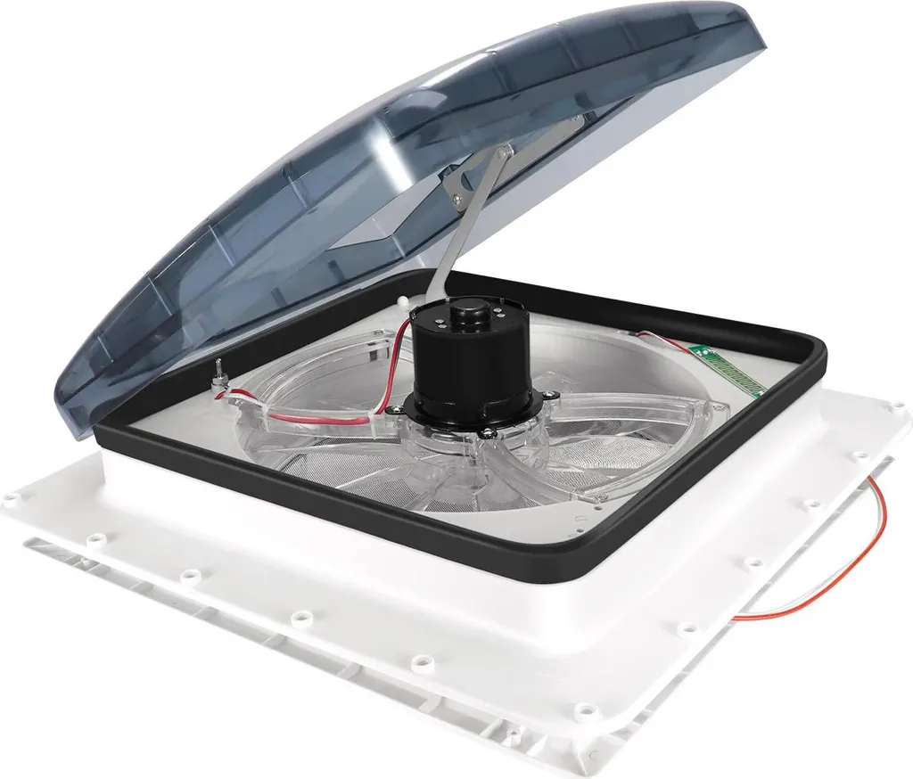 Lanterneau ventilateur 12V pour caravane avec capteur de pluie intégré