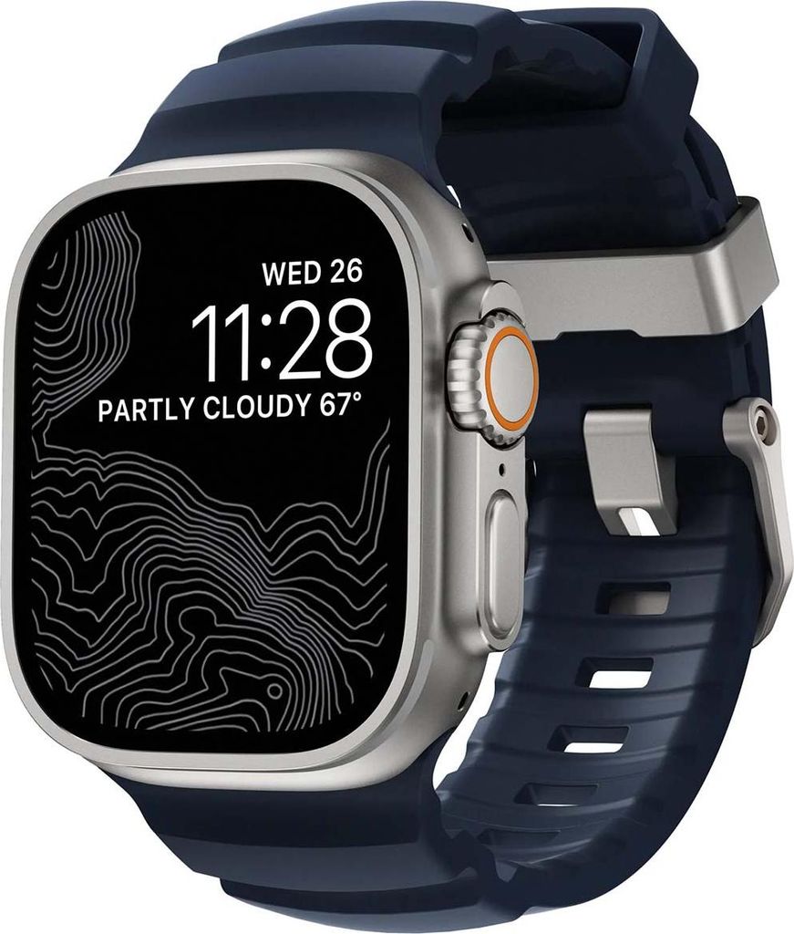 Bracelet Nomad Rocky Point Apple Watch 46mm Bleu/Argenté Image du produit 