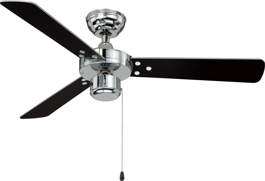 Ventilateur de plafond Cyrus Chrome 107 cm avec chainette Image du produit 