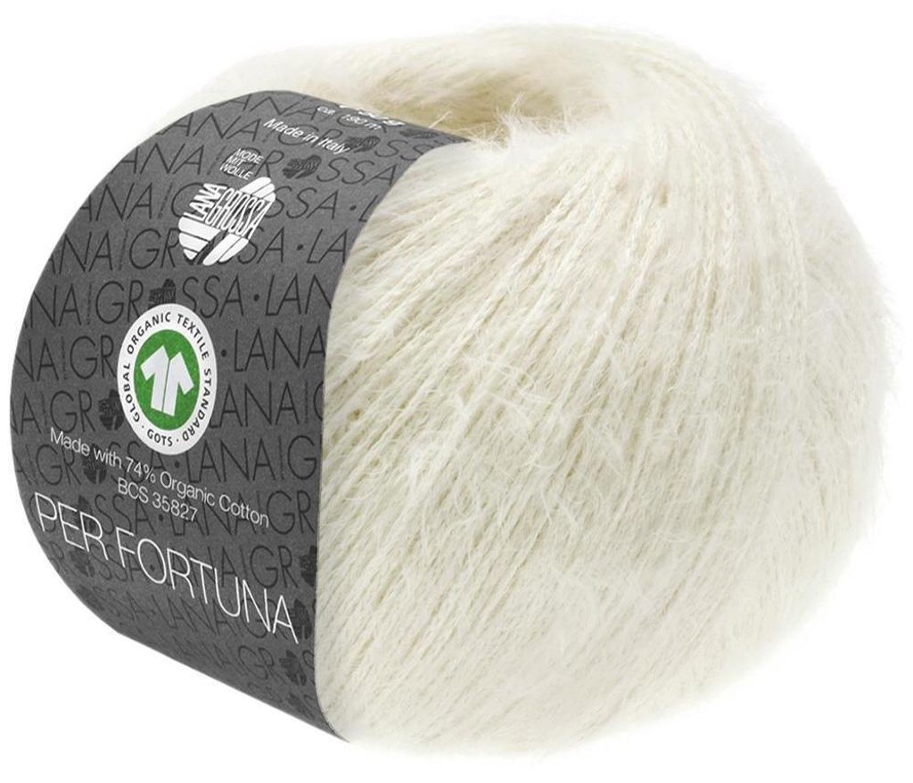 Lana Grossa - Per Fortuna GOTS 0008 ecru Produktbild 