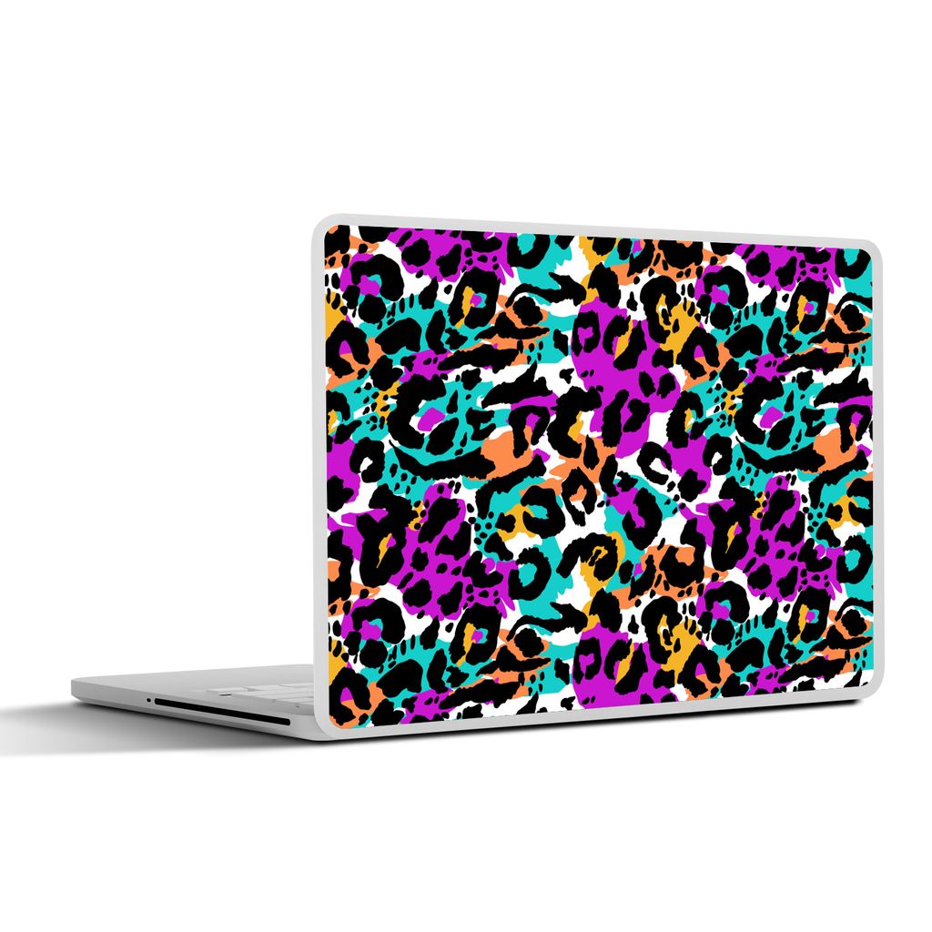 MuchoWow Laptop Aufkleber Sticker Cover Pantherdruck - Regenbogen - Flecken 30x22 cm - Laptop-Sticker