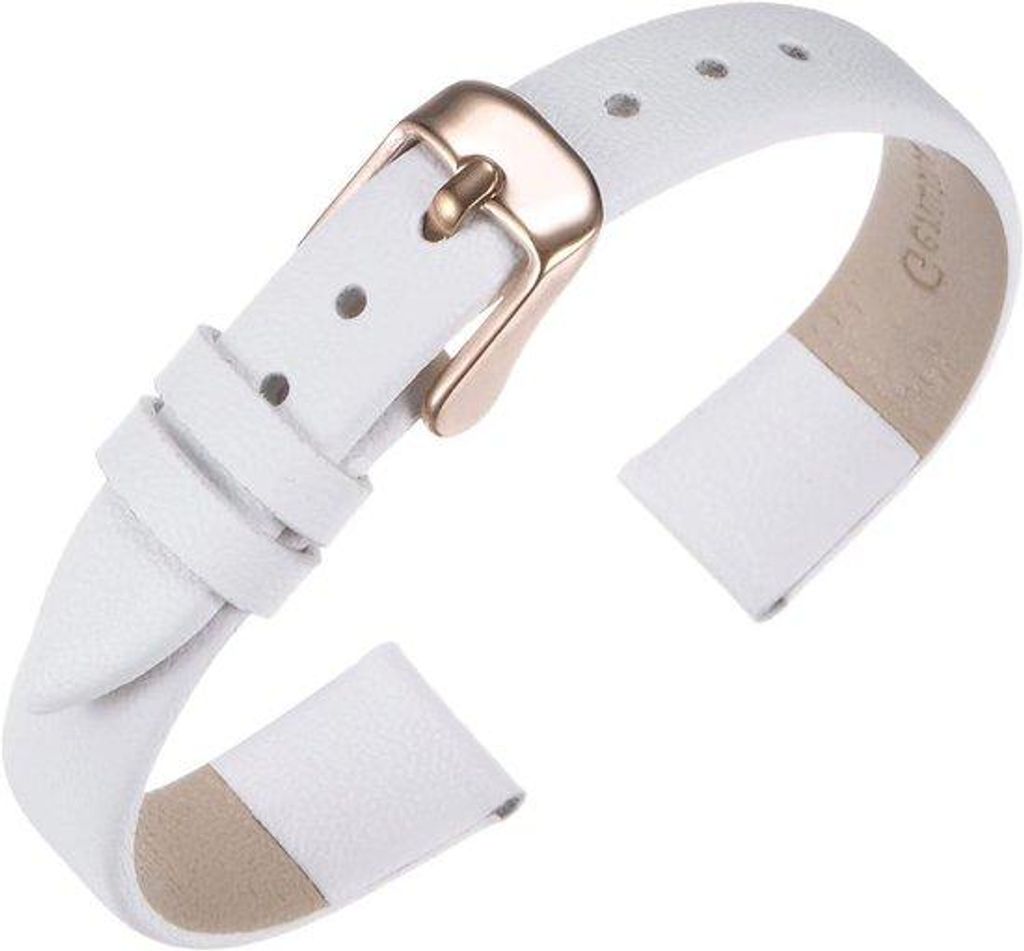s minimalistisches Lederarmband für Smartwatches - Herren- und Damenuhren - schwarz gefärbtes Ledermodell.