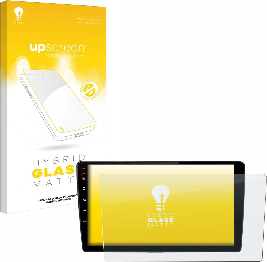 upscreen Entspiegelungs Schutzglas für Junsun V2 Plus 10" Schutzfolie Panzer Folie Glas Display Schutz matt