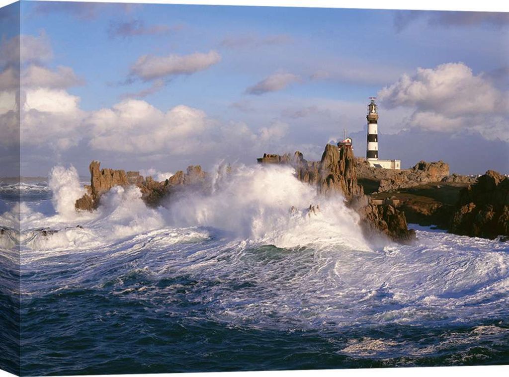 Photographie Phare dans la tempête - Tableau toile - Jean Image du produit 