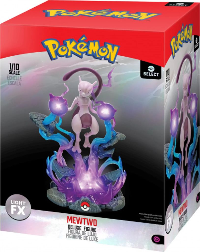 Sammelfigur LED Statue detailliert Pokémon Mewtwo Light FX Deluxe Figur 25cm 