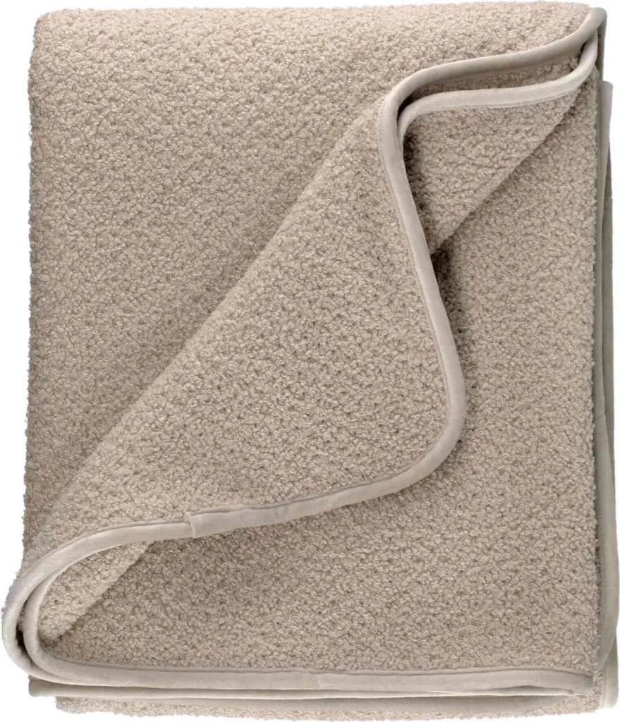 Plaid douillet ESPRIT CUTE Beige 130x170 cm - Couverture douce de salon