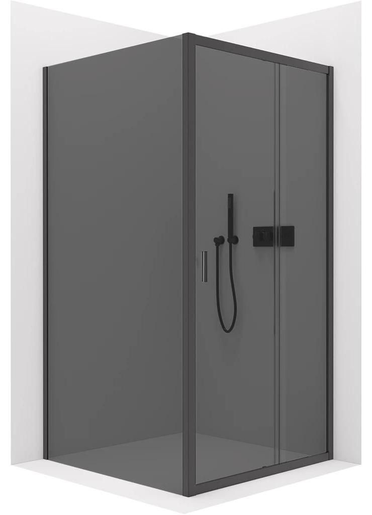 CERANO - Box doccia Varone LINE L/P - 6 mm - nero opaco, Immagine del prodotto 