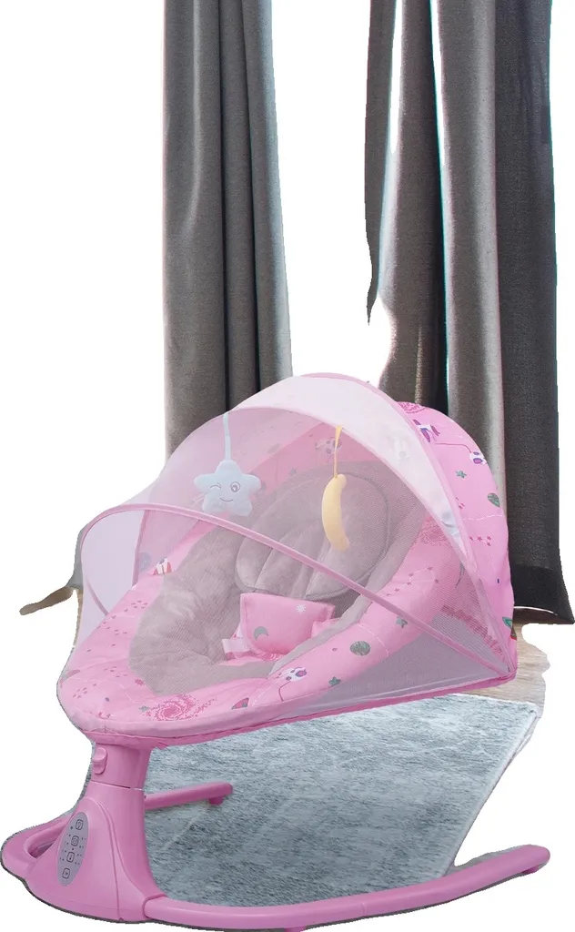 Balançoire Bébé Anti-Pleurs - 4 Vitesses et Rembourrage Haute Qualité