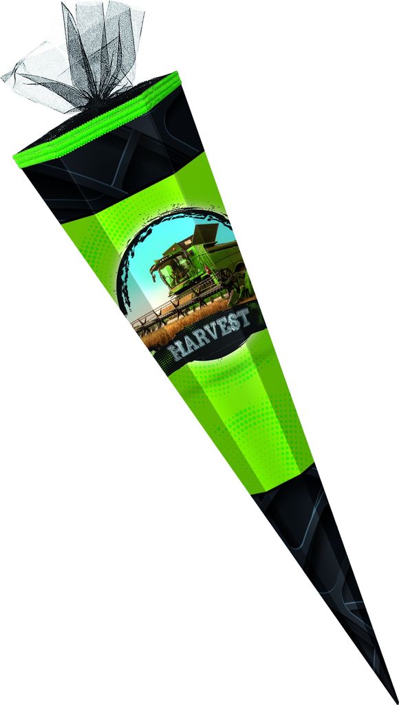 Schultüte / Zuckertüte / 85cm / eckig / "Mähdräscher" Produktbild 