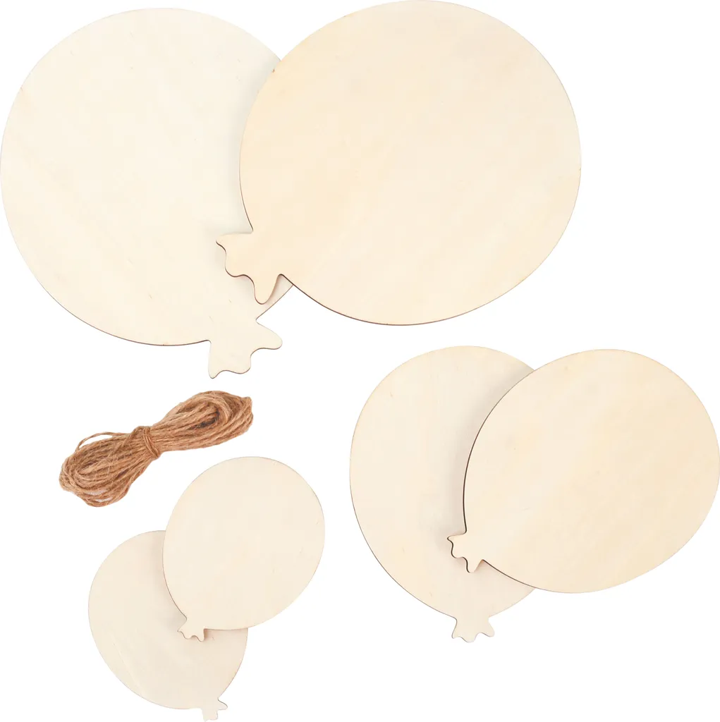 Decorazione Cameretta: 6 Palloncini in Legno Graine Creative DIY