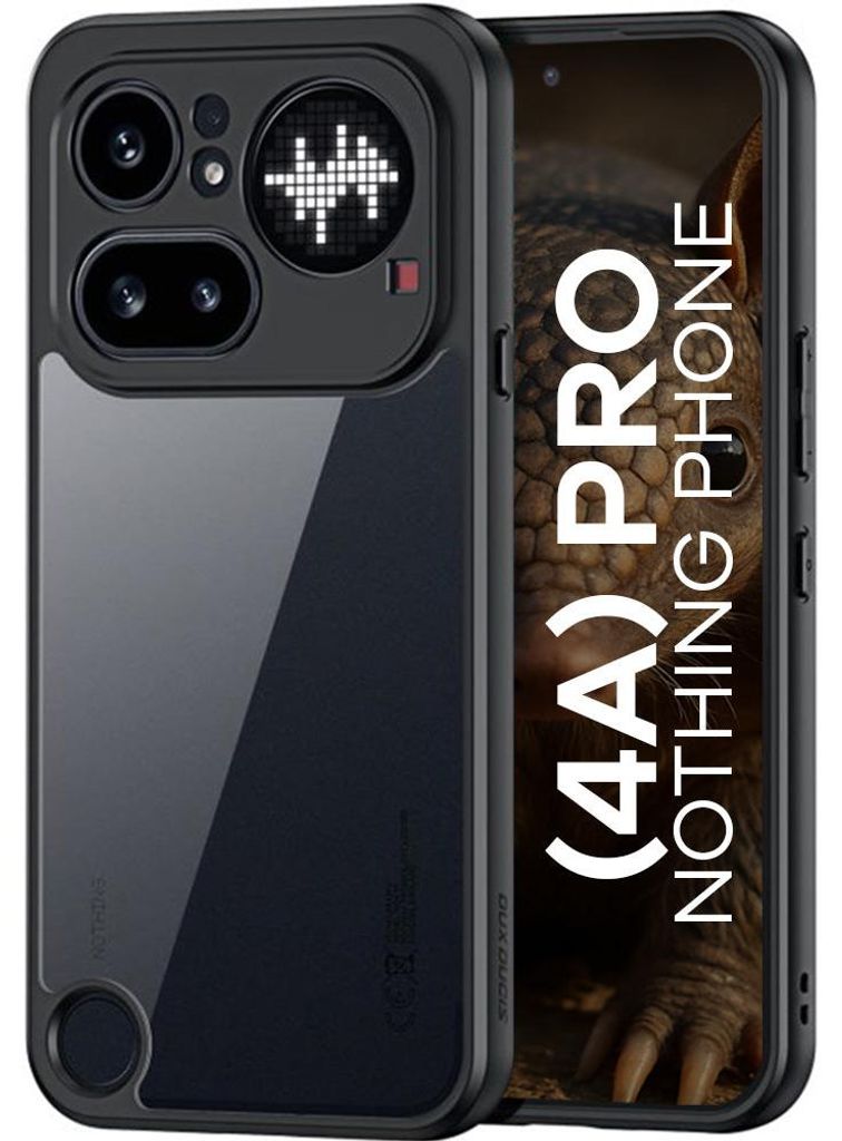 Handyhülle für Nothing Phone (4a) Pro, Dux Ducis Aimo, Transparent mit Schwarzen Rahmen
