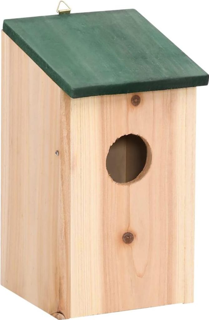 vidaXL Vogelhäuser 4 Stk. Holz 12x12x22 cm