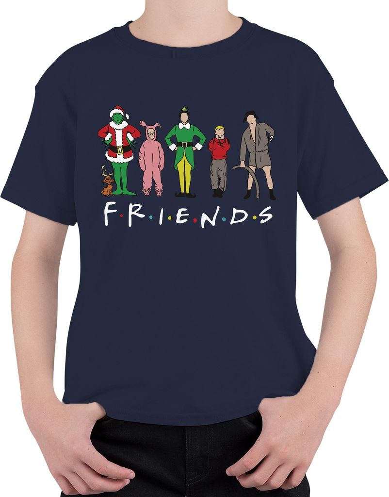 Friends Weihnachtsfilme Cartoon - Weihnachten Christmas Xmas Uni Kinder T-Shirt, Navy, 104