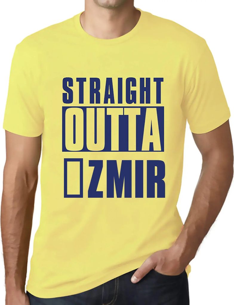 Herren Grafik T-Shirt Direkt aus İzmir – Straight Outta İzmir – Öko-Verantwortlich Vintage Jahrgang Kurzarm Lustige Druck Geburtstag Gesche...