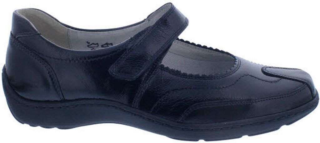 Waldläufer Henni Ballerina Klettver., , schwarz, Pro-Aktiv Fussbett, Weite H 496302-143-001 42 1/2