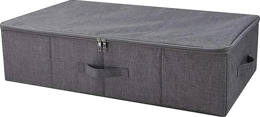 Rangement sous le lit grande capacité 60L avec poignées renforcées gris