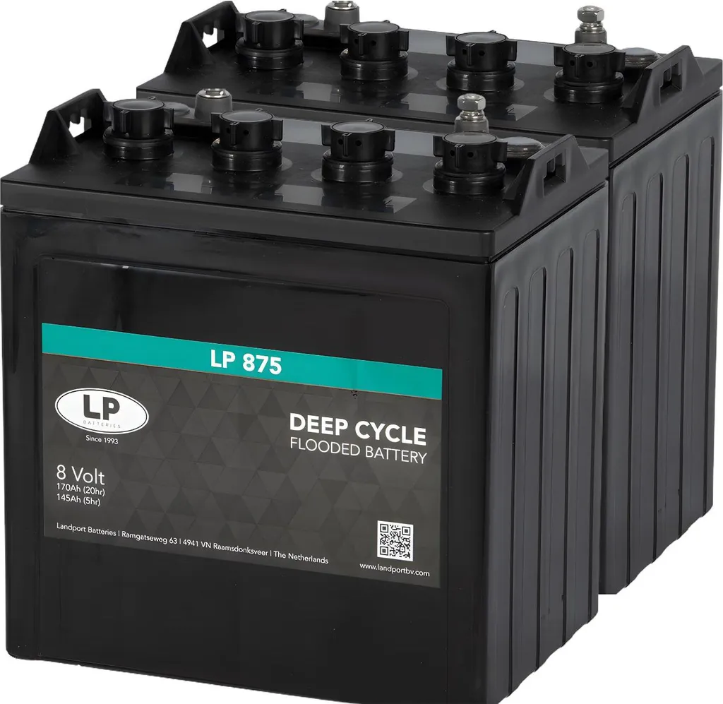 Batterie de traction 8V 170Ah Landport LP 875 pour véhicule 16V