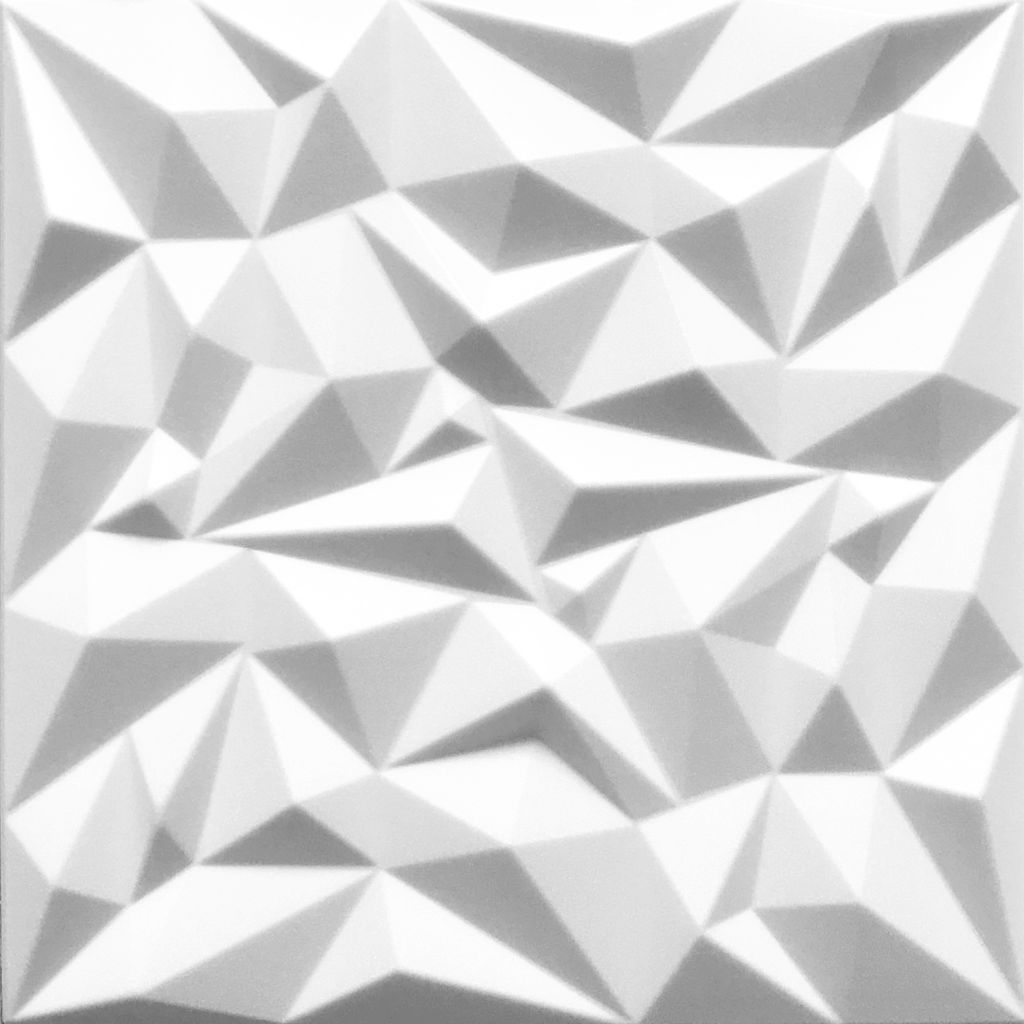 DECCART | 3D Deckenpaneele | Polystyrol | Deckenverkleidung | Dekorative Paneele für Wohnzimmer, Schlafzimmer - Weiß| SET 8 x 50x50 cm | 2 m²