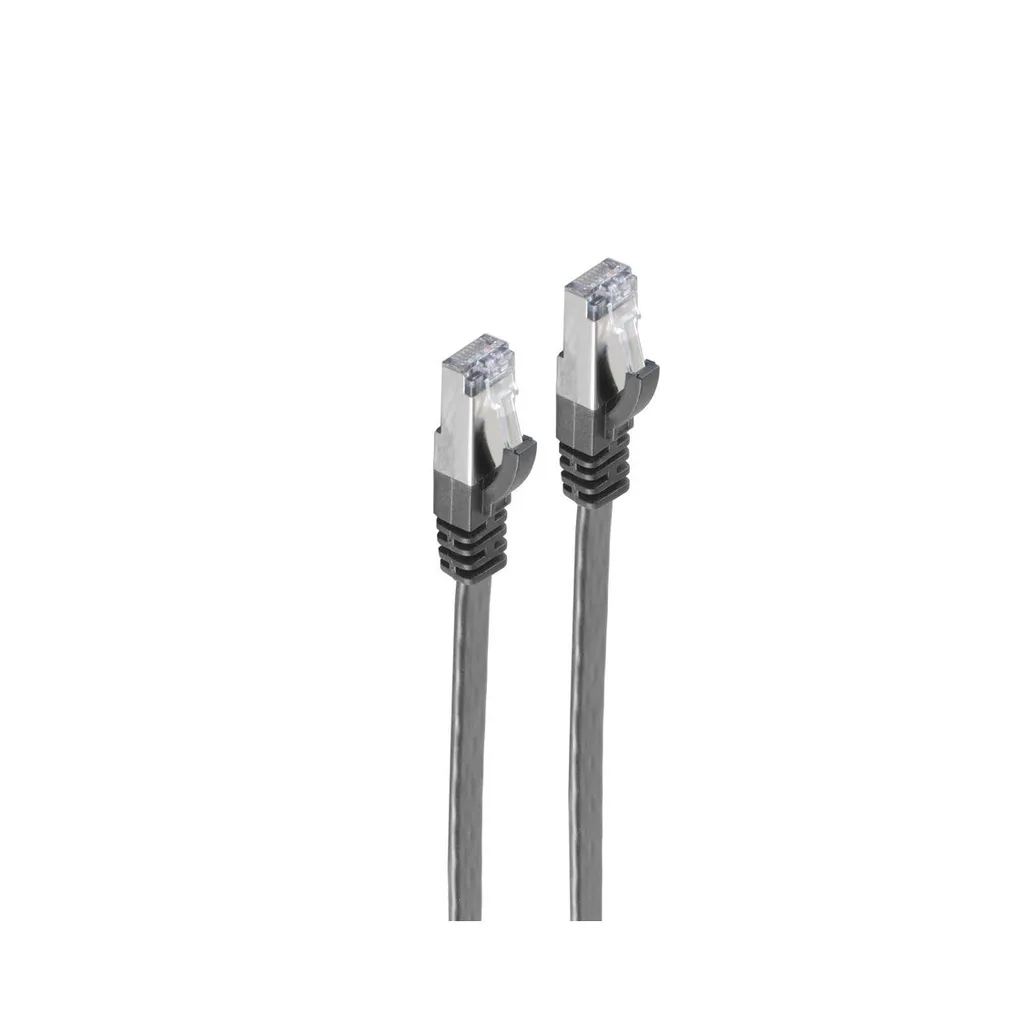 Shiverpeaks BASIC-S Cavo Rete Piatto 7,5m Cat 6A | Bianco/Nero 10Gbps - 3