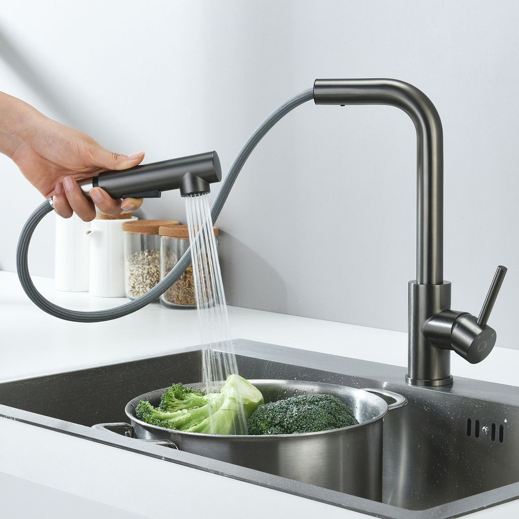 Wasserhahn Küche Ausziehbar Küchenarmatur mit 2 Strahlarten Produktbild 