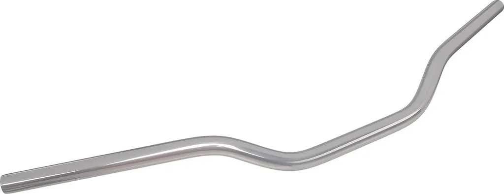 Guidon moto en alu anodisé argenté avec galbe Superbike